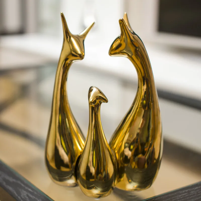 3 шт./набор декоративные статуи и легушки кошек | Дом сад