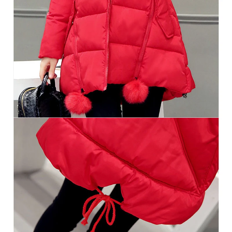 OkayMom черное зимнее теплое пальто для беременных ветровка пуховые парки одежда