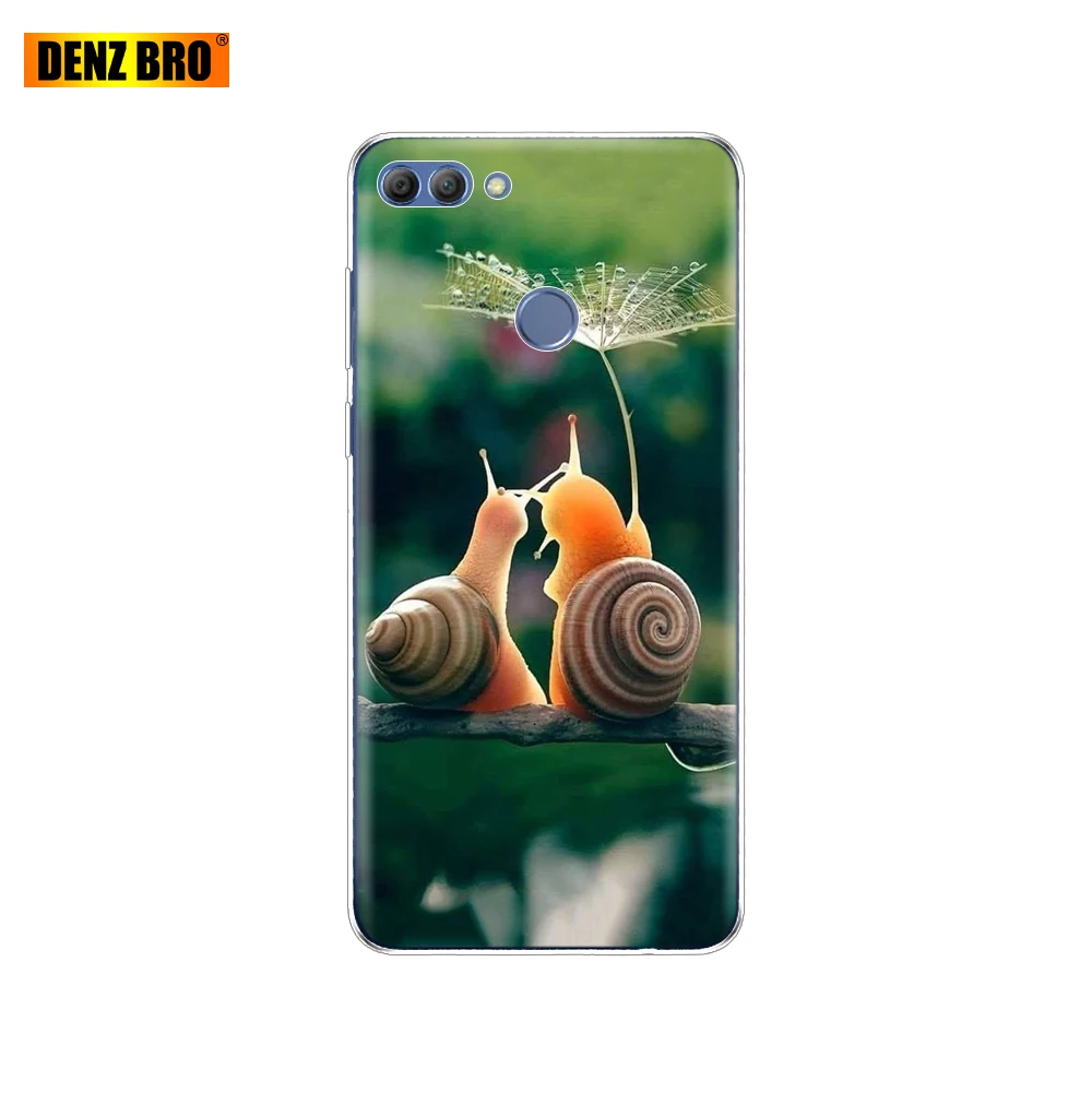 61874 Чехол для huawei P smart Enjoy 7 S, Мягкий ТПУ силиконовый чехол на заднюю панель, чехол для телефона 360, полный защитный прозрачный чехол с рисунком, бампер - Цвет: 61874