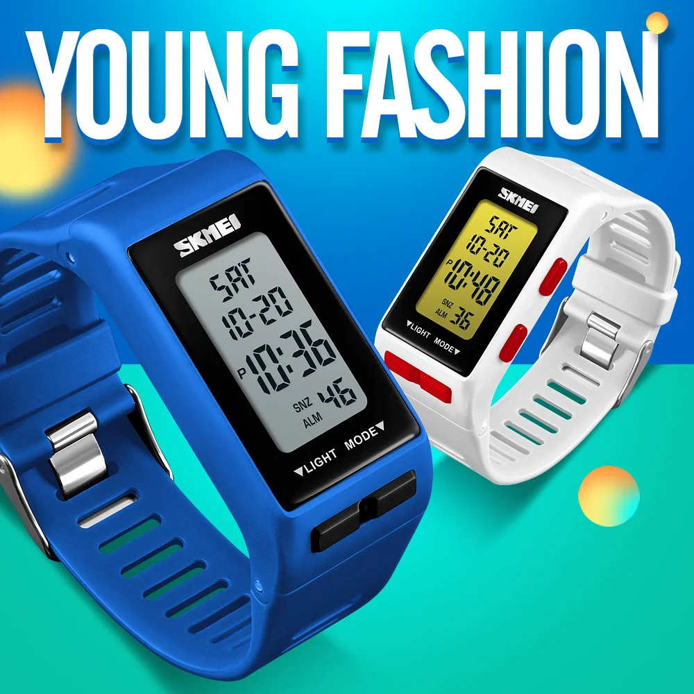 SKMEI Роскошные Брендовые спортивные часы для пар модные светодиодные цифровые