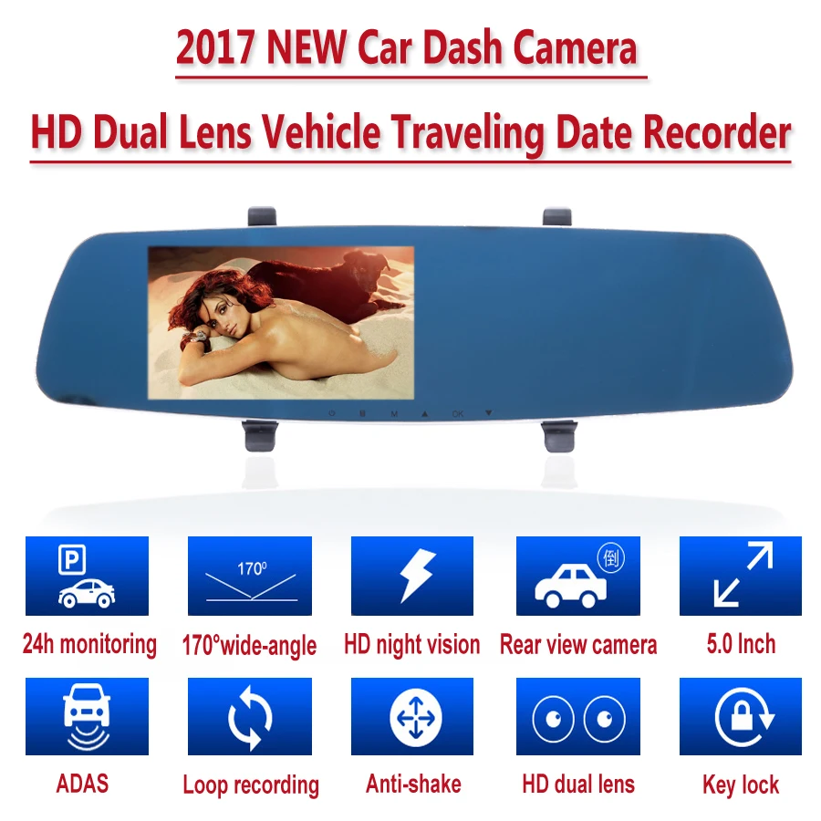 Panlelo регистраторы Видеорегистраторы для автомобилей Камера Full HD 1080 P Двойной