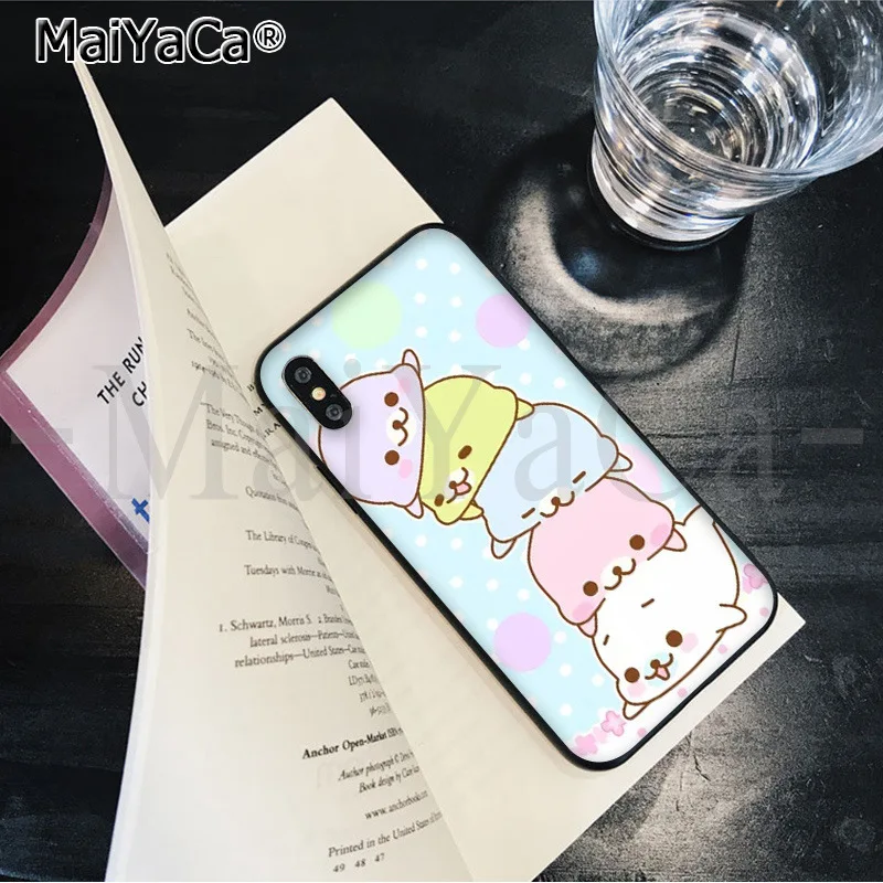 MaiYaCa милые животные печать mamegoma Smart Cover черный мягкий чехол для телефона для Apple iPhone 8 7 6 6S Plus X XS MAX 5 5S SE XR - Цвет: A7