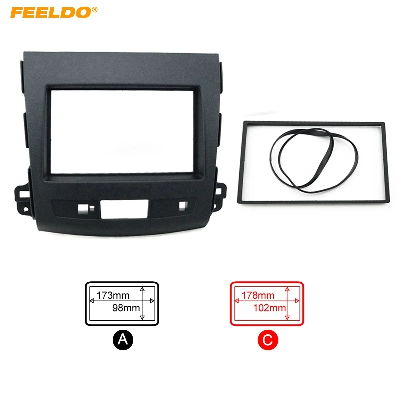 FEELDO 1 шт. Автомобильная установка DVD рамка панель Dash Kit Fascia Радио Аудио для MITSUBISHI 08