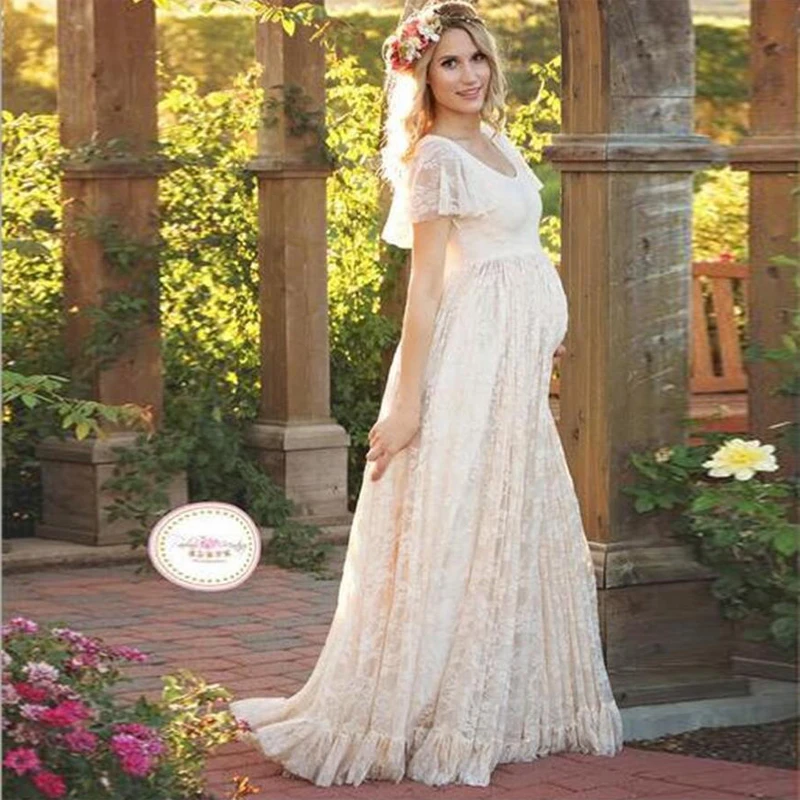 Sweety Кружево Средства ухода за кожей для будущих мам платье Подставки фотографий