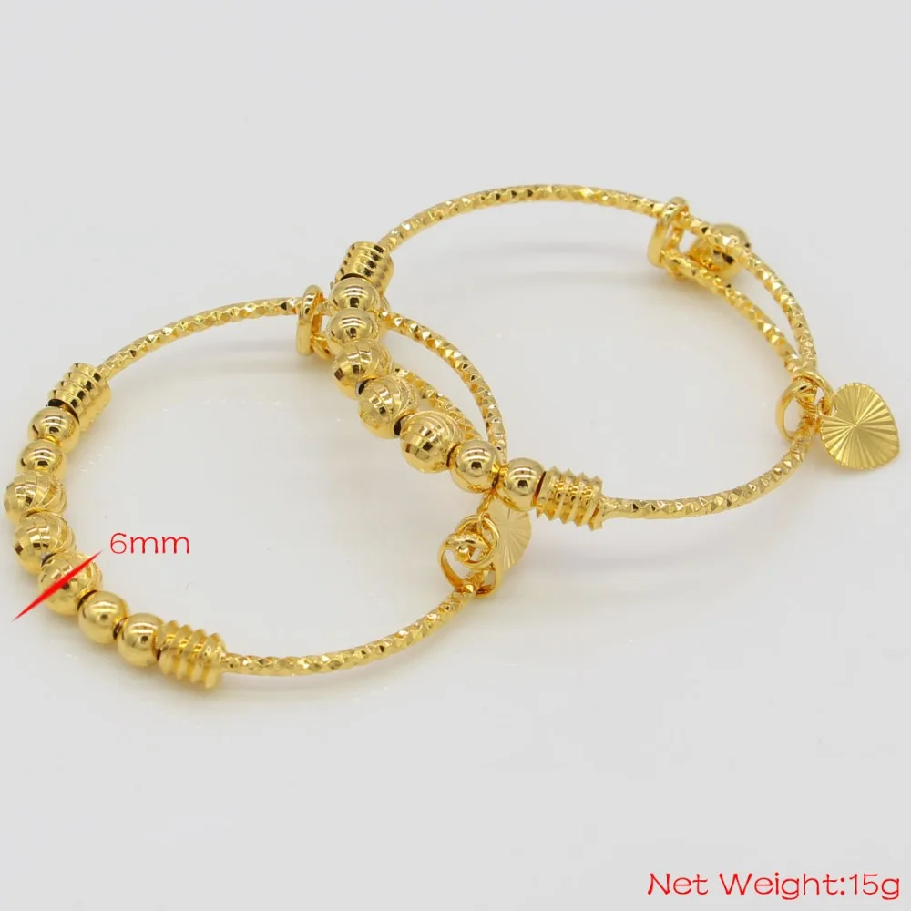 Adixyn браслеты с шариками из двух частей для детей/детский Эфиопский браслет