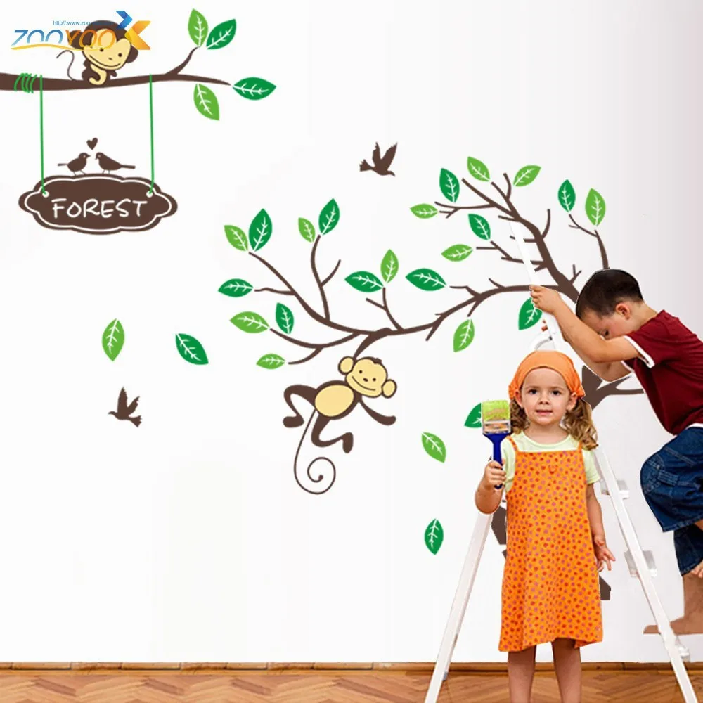 

Monkey Tree Wall Art Stickers Kids Decal Removable Decor Decals Home