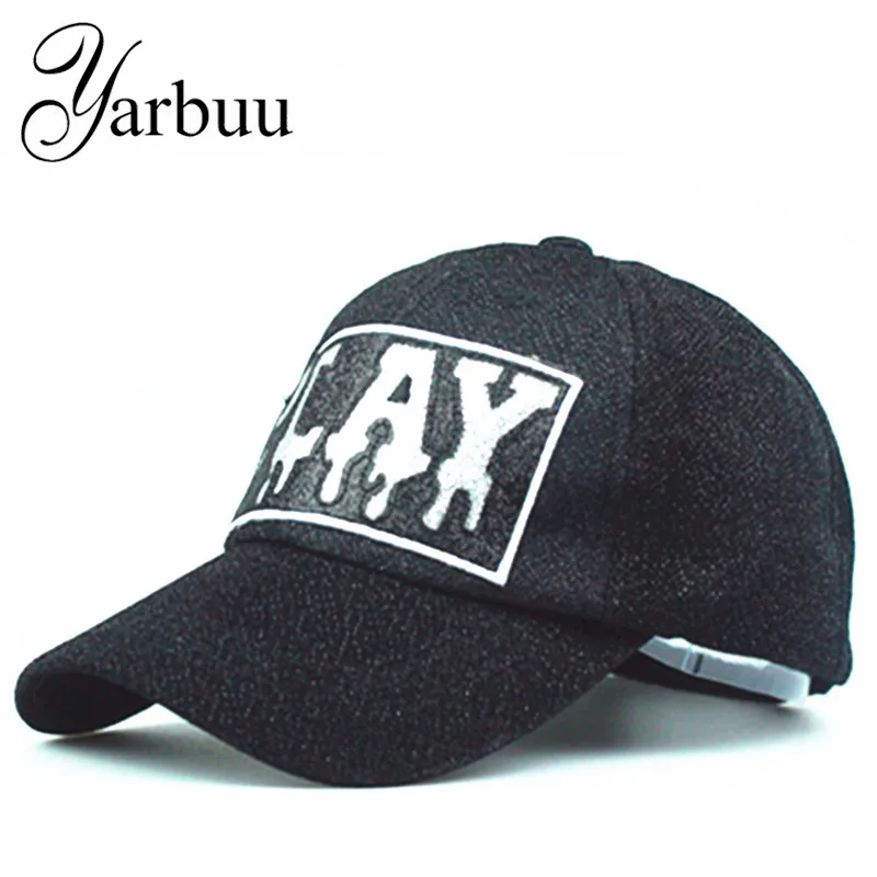 

[YARBUU] Baseball Caps 2016 spring High Quality black cap hat for men and women snapback hats free shipping the letter PLAY cap