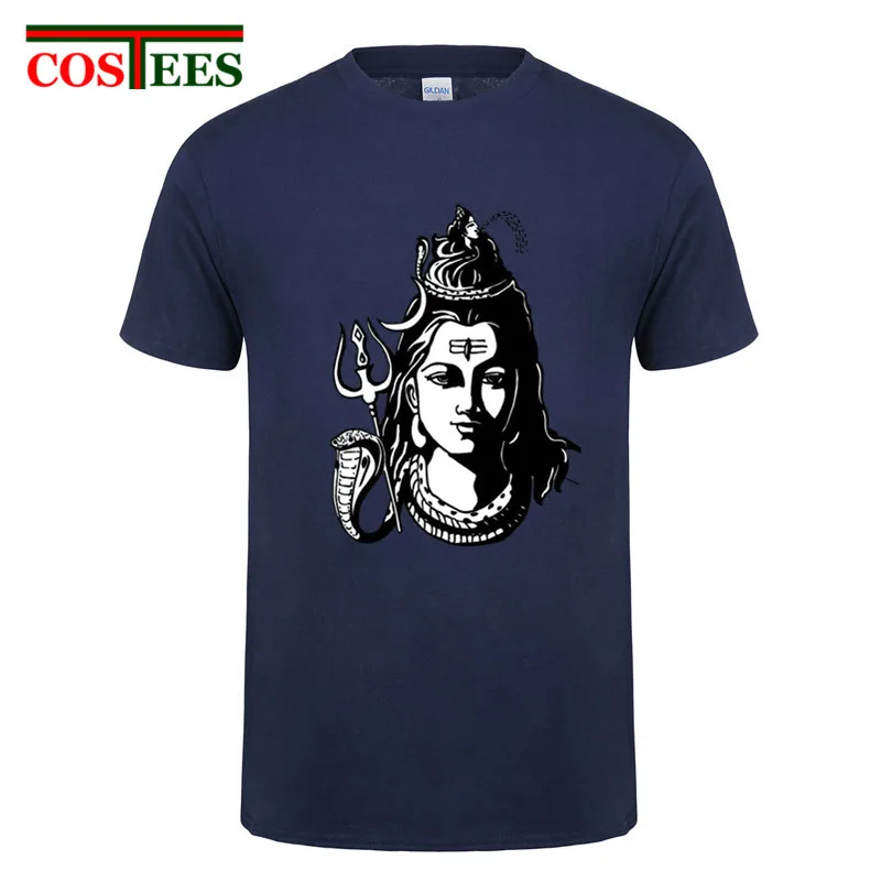 Скидка 2017 летние Забавные футболки с надписью Hindu Shiva The God мужские короткими