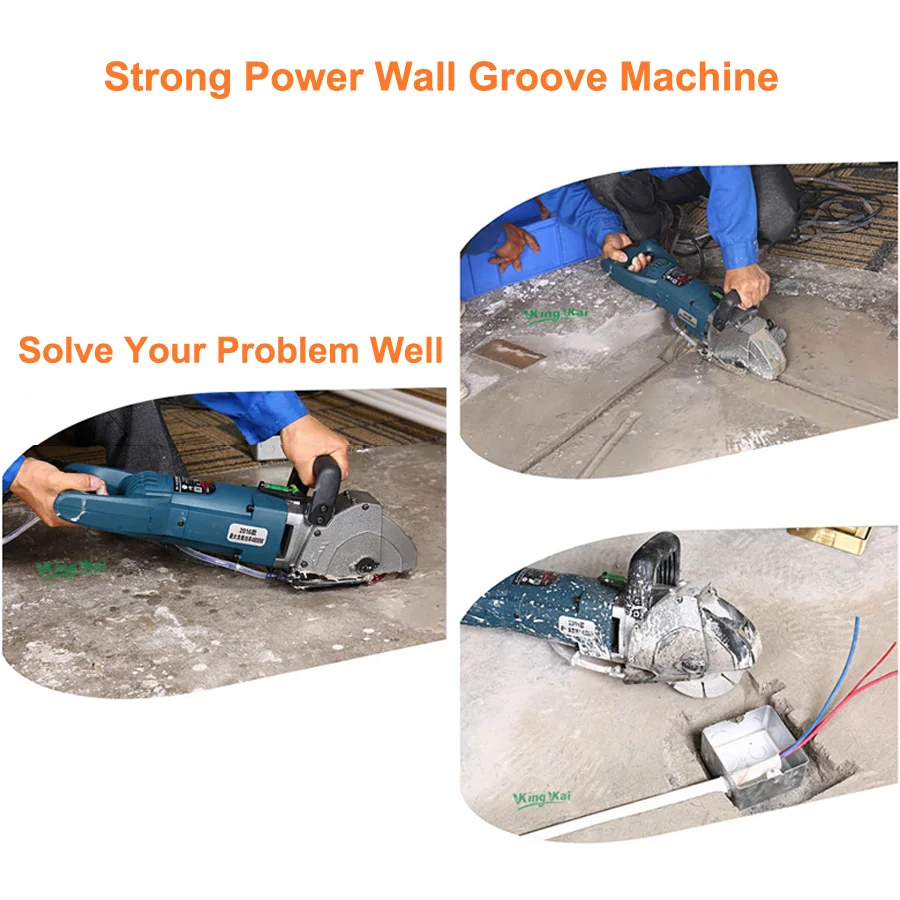 121mm 4800W Blade CW6121 Multifunction Wall Stone Road Groove Cutting Chasing Machine Maximum 5pcs Blades enlarge