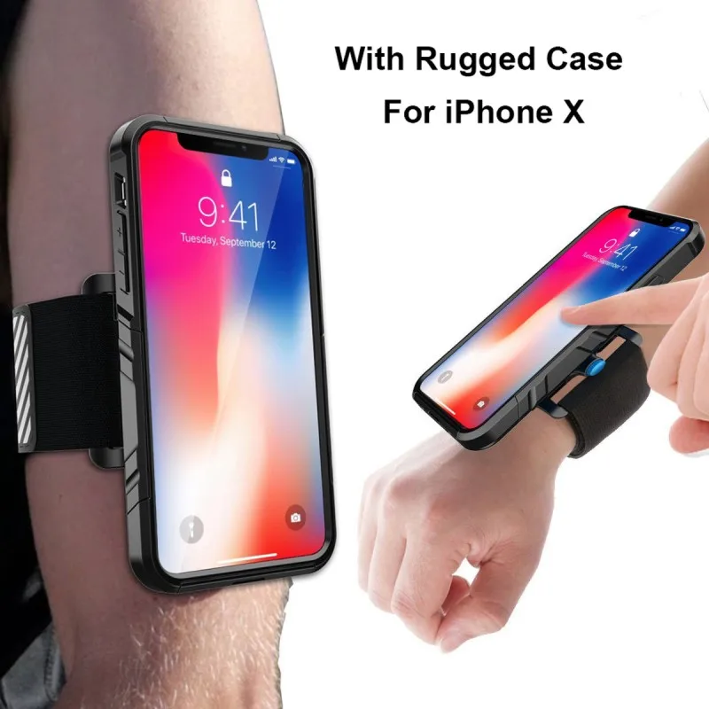 COMBO-IXS Универсальный браслет для бега, съемный браслет для походов, бега, езды на велосипеде, для iPhone X XS Max XR 7 8 Plus - Цвет: COMBO-IXS