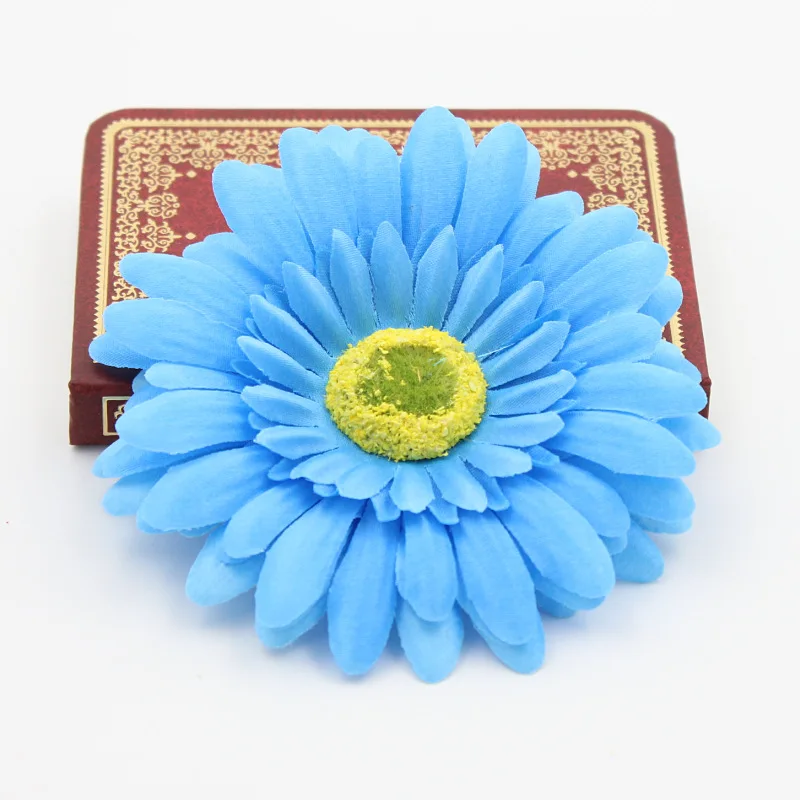 5 шт./лот 10 см гербера Шелковый цветок Подсолнух тюльпан венок заколка для цветов