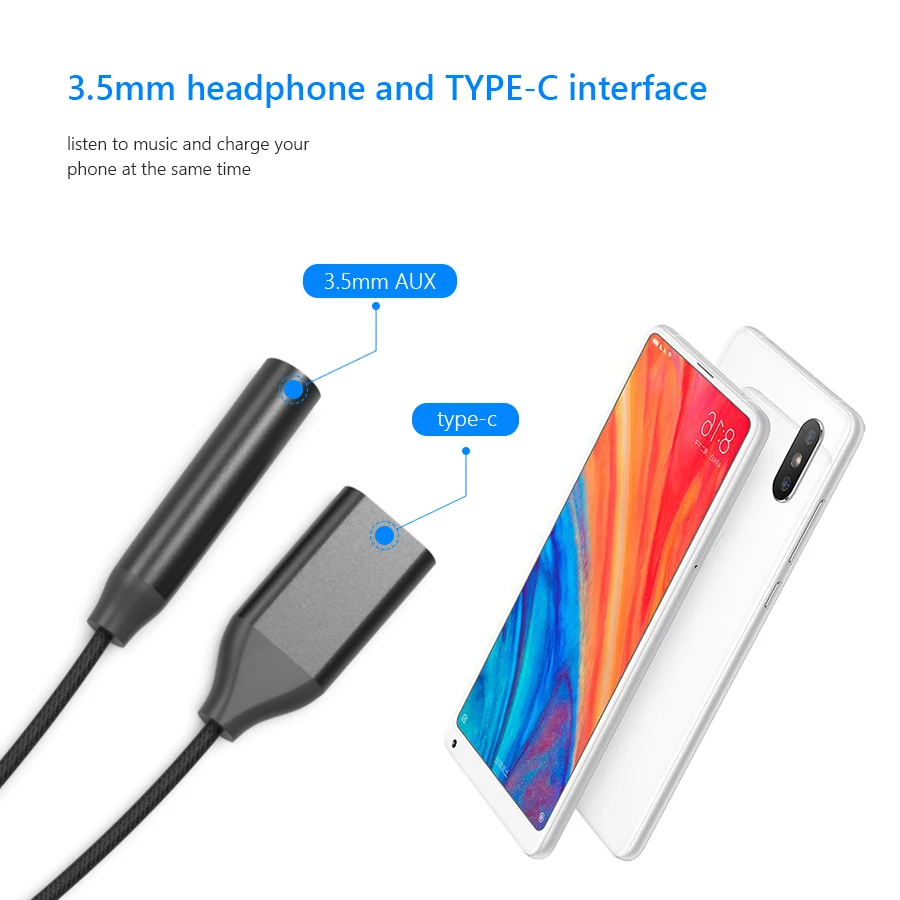 Кабель переходник для наушников Type C 3 5 мм с разъемом типа USB Aux Huawei P20 Lite Mate 20| |
