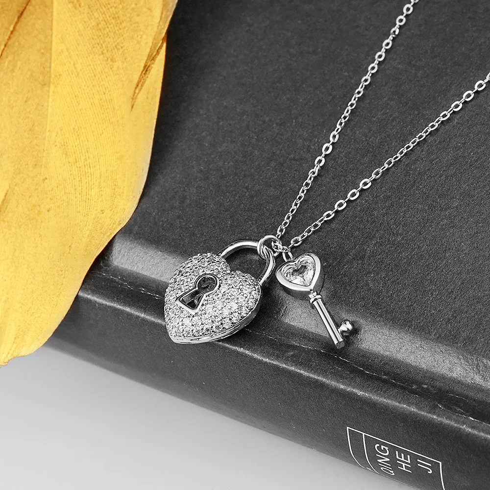 YUN RUO микро проложить циркон сердце подвеска &quotзамок&quot чокер цвета розового