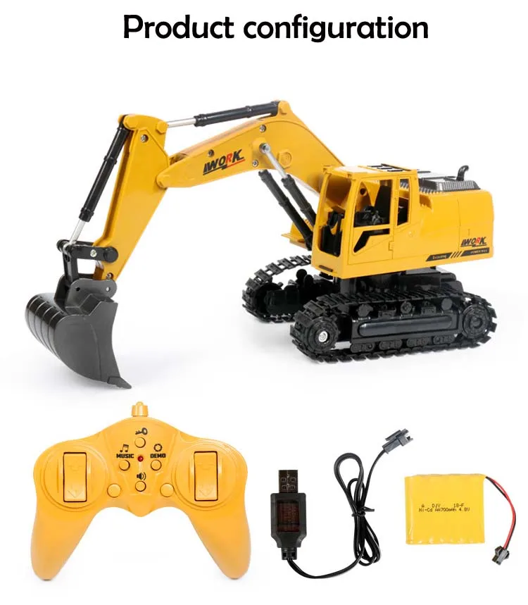 Новый горячий Сплав RC экскаватор грузовик инженерное строительство 8CH 2 4G 1:24