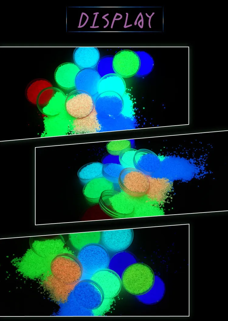 Суперъяркая флуоресцентная пудра 100 г для творчества яркий песок ногтевого