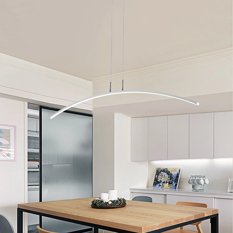 LICAN-Lámpara de araña colgante moderna, iluminación para oficina, comedor, sala de estar, cocina, decoración del hogar, brillo, luz LED, candelabro negro