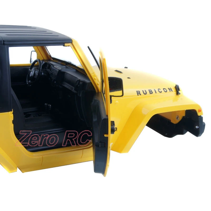 1/10 весы RC грузовик корпус 1:10 JEEP WRANGLER RUBICON жесткий пластиковый желтый|body liners|truck