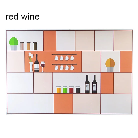 redwine Плитка/наклейка на стену, кухонные наклейки, Настенный декор, кухонная наклейка, плитка/обои/стены, водонепроницаемый домашний декор, украшение для кухни, комнаты - Цвет: redwine