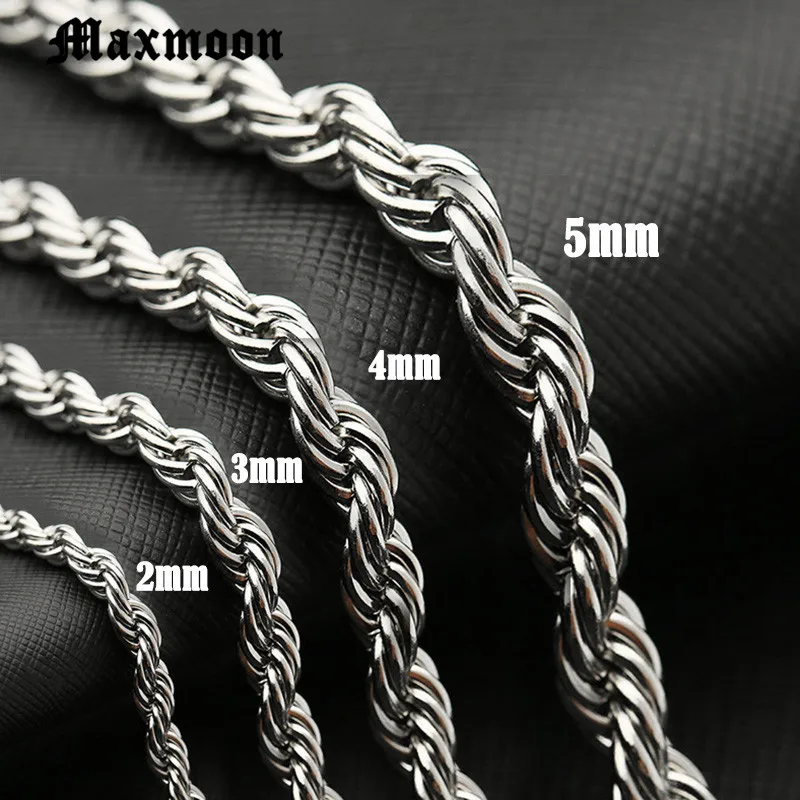 

Maxmoon Punk Men Bracelet Jewelry Men's Stainless Steel Silver Color Chain Link Bracelet Wristband Bangle Gift