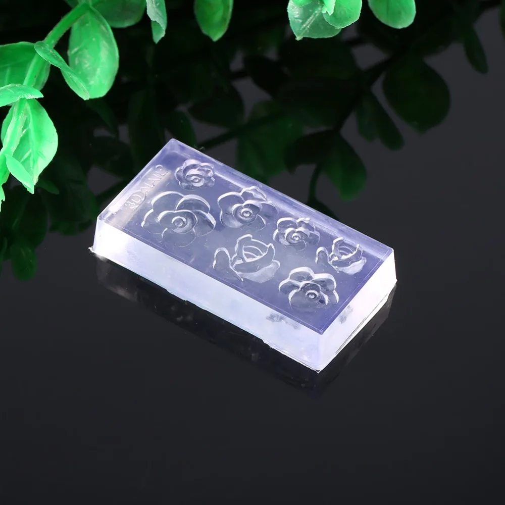 6 шт 3D дизайн ногтей Форма для маникюра украшения трафарет Профессиональный