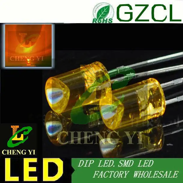 Плоский Топ вогнутый оранжевый DIP СВЕТОДИОДНЫЙ ОД 5 мм Дерево светодиод 2 0 в