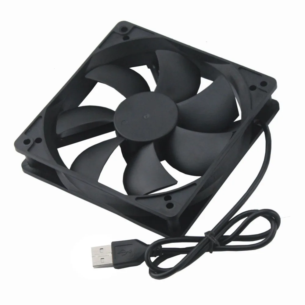 Gdstime 5 Pcs 2000RPM Dual Ball Volts USB PC Cooler 120*120*25mm DC Brushless Motor Cooling Fan 5V 120mm x 25mm 12cm 12025 - купить по