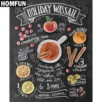 homfun full squareround drill 5d diy diamond painting holiday wassail embroidery cross stitch 5d home decor gift a06293