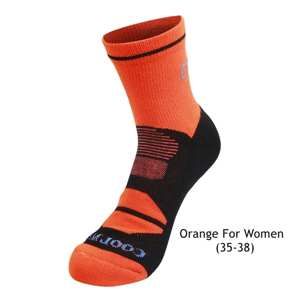 Orange 35-38 SANTO, женские и мужские быстросохнущие носки для бега, профессиональные носки для марафона, велоспорта, пешего туризма, треккинга - Цвет: Orange 35-38