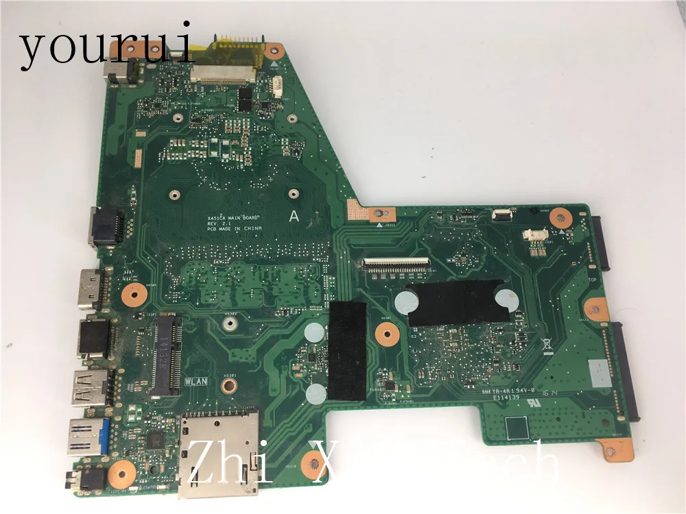 Высококачественная материнская плата yourui для ноутбука ASUS X451C X451CA REV2.1 SR0N9 |