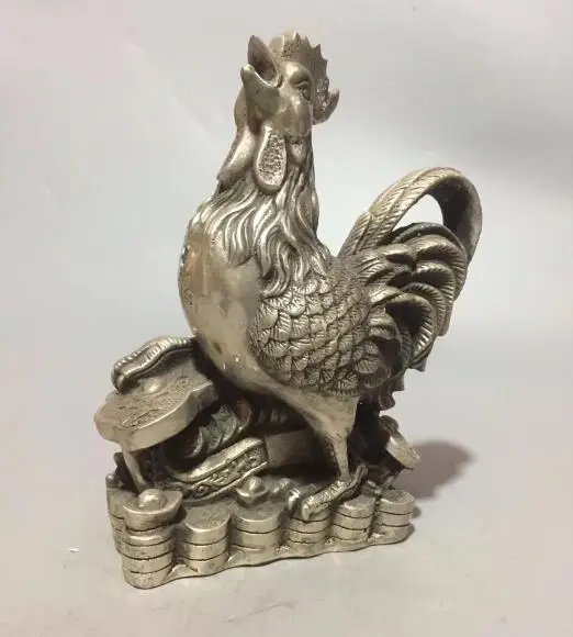 Коллекционная белая медная статуя цыпленка богатства|Статуи и скульптуры| |