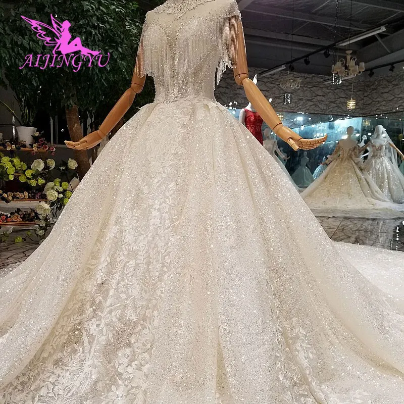 AIJINGYU Beautiful Wedding Dresses Affordable Bridal Gown Cap Special engagement Irish Gowns Plus Size Lace Dress | Свадьбы и