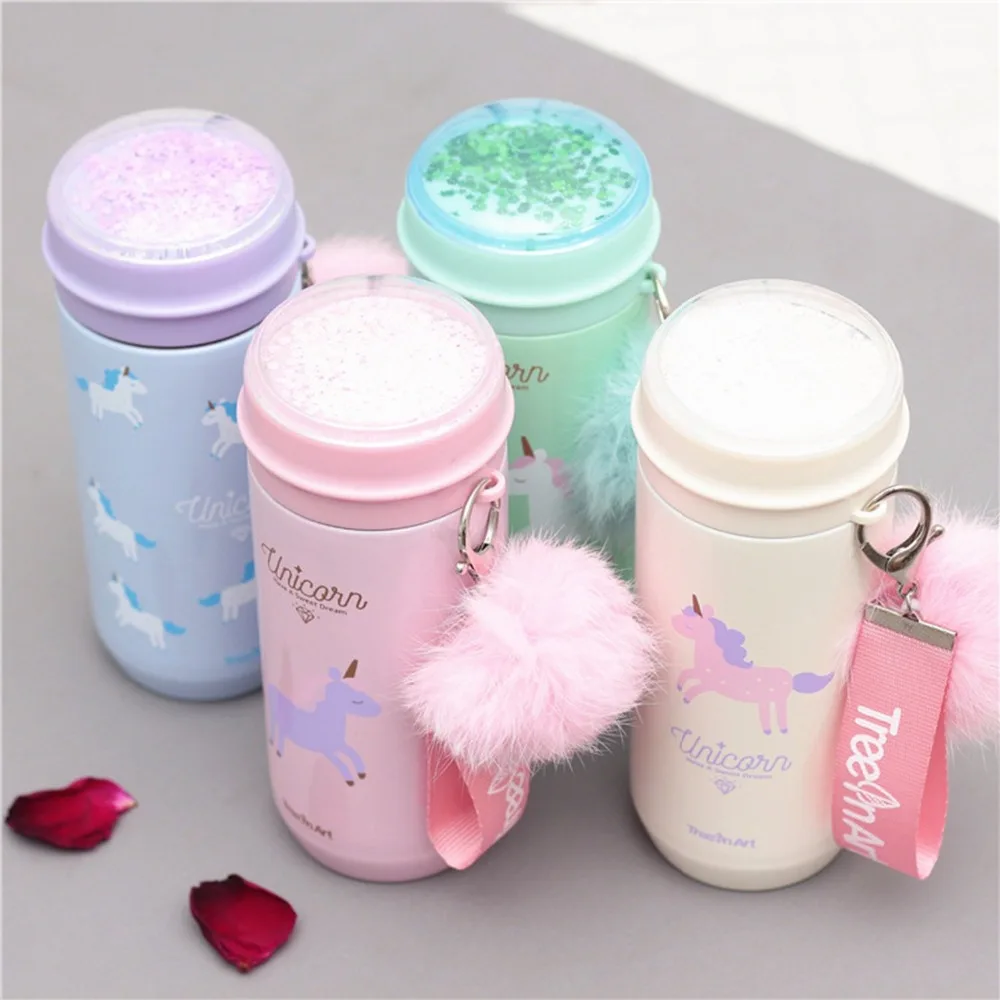 1 шт. детская Милая Радужная бутылка для воды с единорогом Спортивная пластиковая