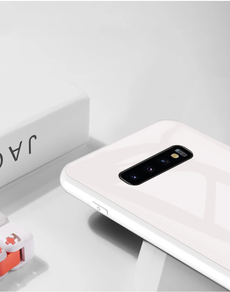 Чехол из закаленного стекла карамельного цвета для samsung Galaxy S8 S9 S10 Plus S10E S10X Note 8 9 S10 5G чехол простой сплошной чехол
