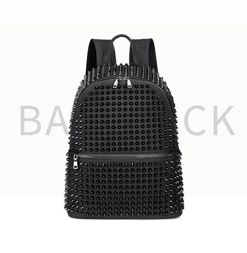 Women Luxury Backpack High Quality Rivet Canvas Backpack Ladies Travel Bagpack Mochila School Bags For Girls Back Pack Sac A Dos