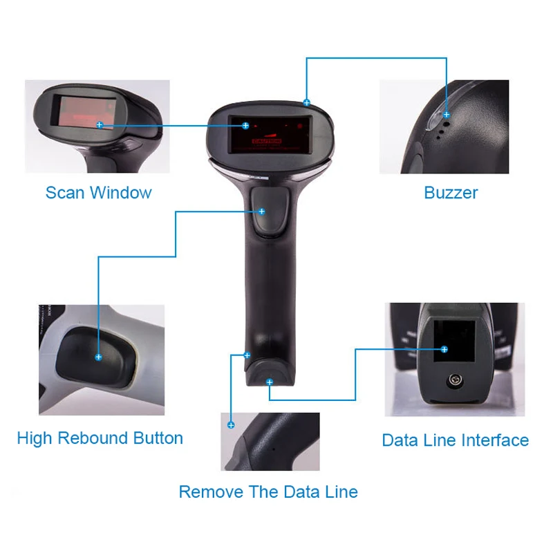 Сканер штрих кода NT 2012 ручной 1D лазерный сканер Высокочувствительный