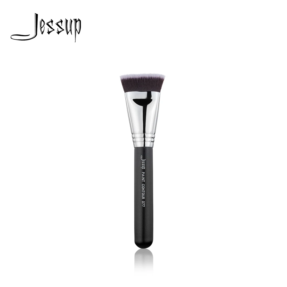 Jessup 1 шт. Кисть для макияжа Высокое качество Professional волокно волосы деревянная ручка лицо кисть для лица отдельная щетка краска контур 077