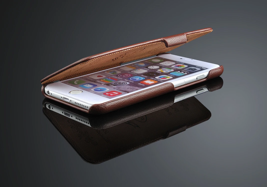 Для Apple iPhone 6/6s plus личи Профиль Флип Кожа формирование Чехлы стенд функция