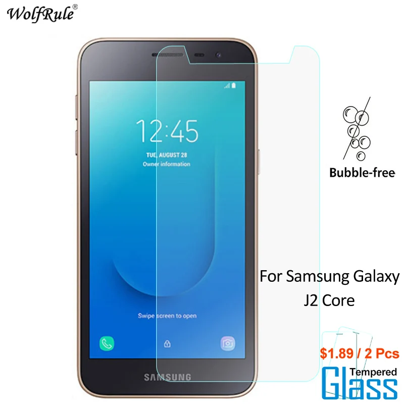 Закаленное стекло для Samsung Galaxy J2 Core Защитная пленка 2 шт. | Мобильные телефоны и