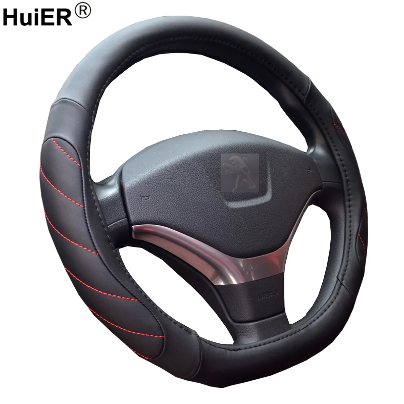 HuiER рулевого колеса автомобиля крышки D Форма для peugeot 3008 408 508 Citroen C3-XR C4 sega C4L Elysee DS3 DS4 DS5 DS3 DS6 VW Audi