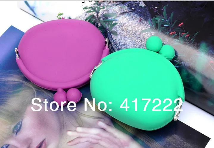 Mix Colors 10PCS/LOTS Hot Sell Candy Color Cute Girls Silicone Coin Purses Soft Rubber Wallets Bag Case Hasp | Багаж и сумки
