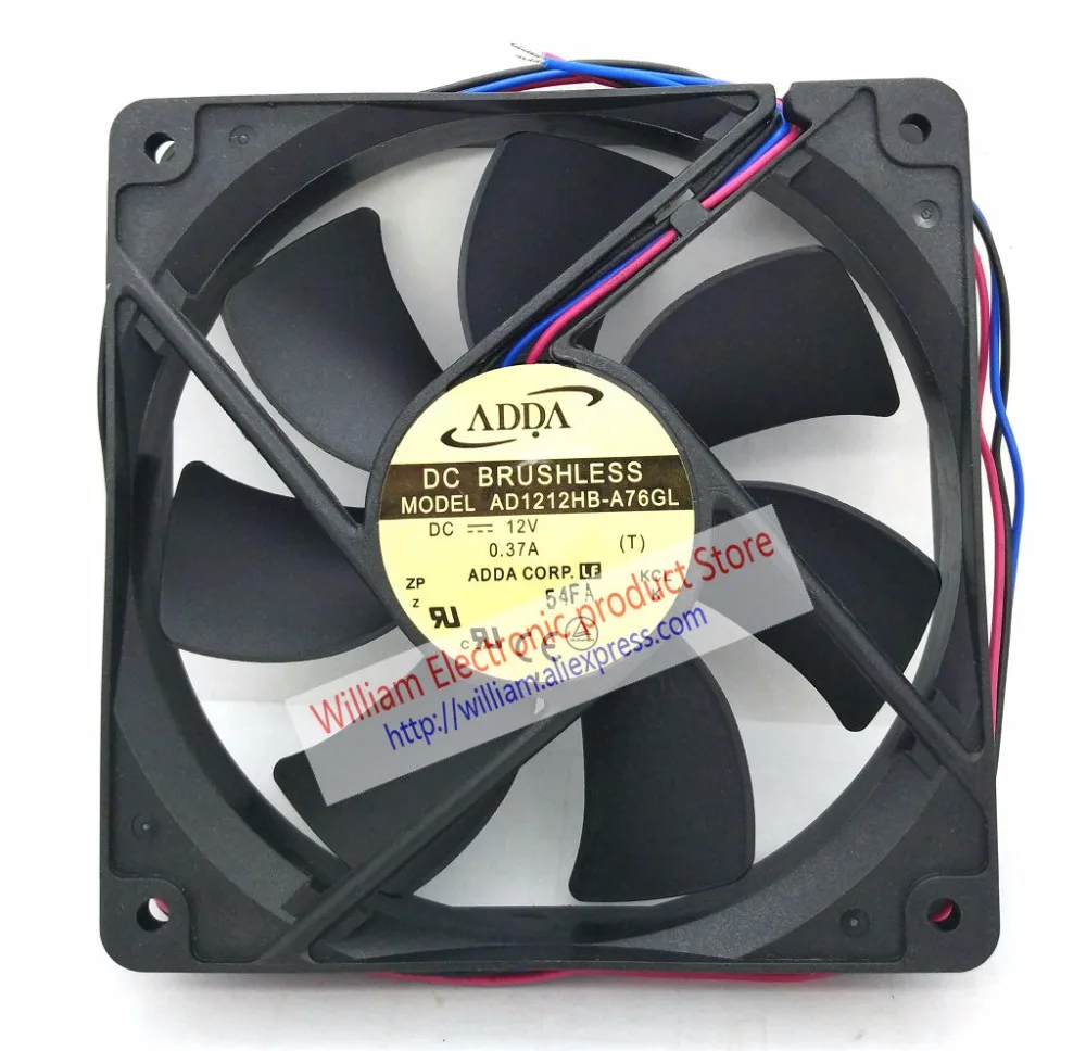 Оригинальный ADDA AD1212HB A76GL DC12V 0.37A 120*120*25 мм 12 см компьютер Вентилятор охлаждения|cooling