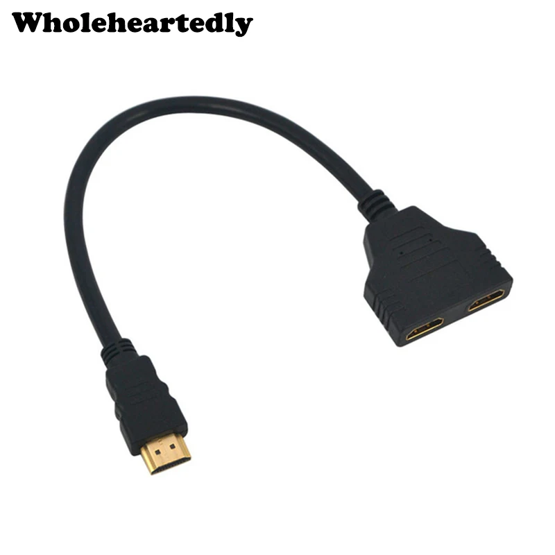 Горячая Распродажа 1080P HDMI порт папа 2 Женский 1 в разветвитель кабель адаптер