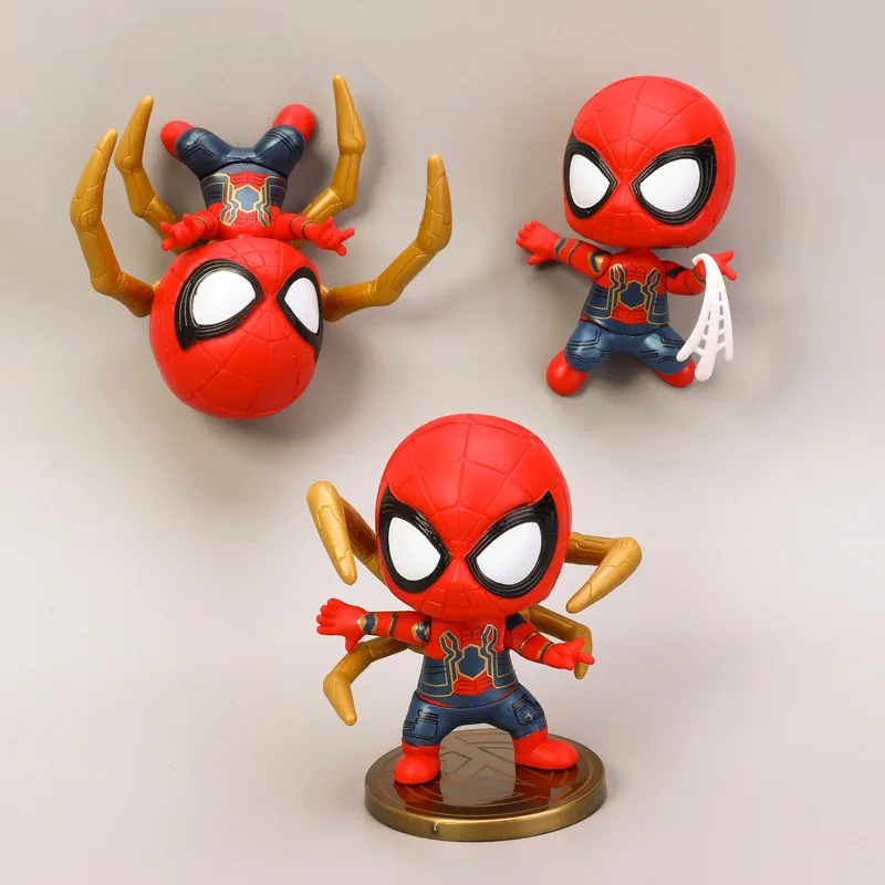 6 шт./партия Marvel Человек паук Черная пантера дисплей Модель игрушки 10 см экшн