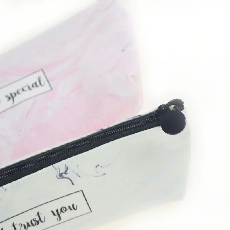 1 шт. пенал с мраморным узором вместительный чехол из искусственной кожи школьный