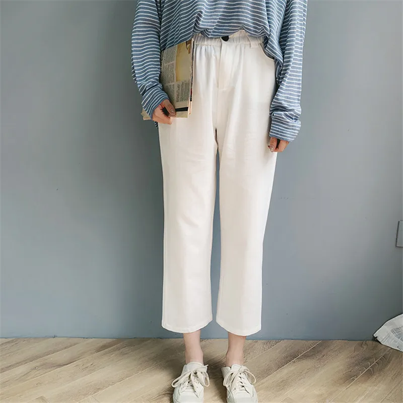 OCEANLOVE All Match Solid New Ankle-length Pants Zipper Fly 2020 Summer Women Korean Fashion Elastic Waist Bottoms 11452 | Женская