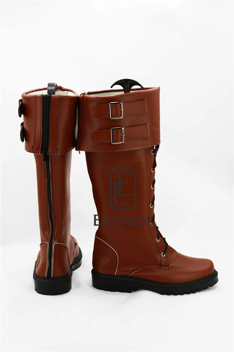 Зимние ботинки для косплея Капитана Америка коричневые вечеринки на Хэллоуин