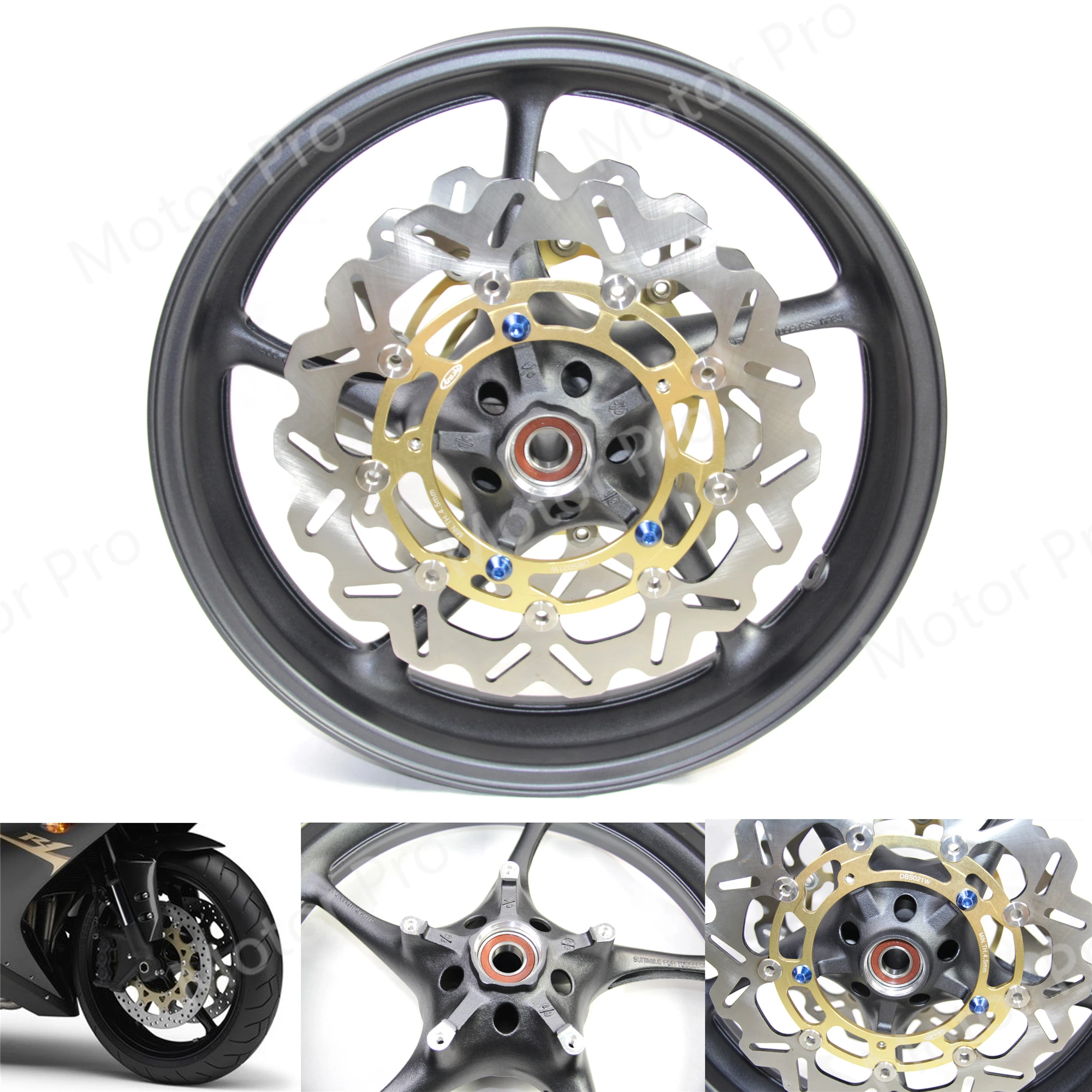Для Yamaha YZF R6 R1 2006-2012 обода переднего колеса плавающий тормозной диск ротора наборы мотоцикл YZF-R6 2007 2008 2009 2010 2011