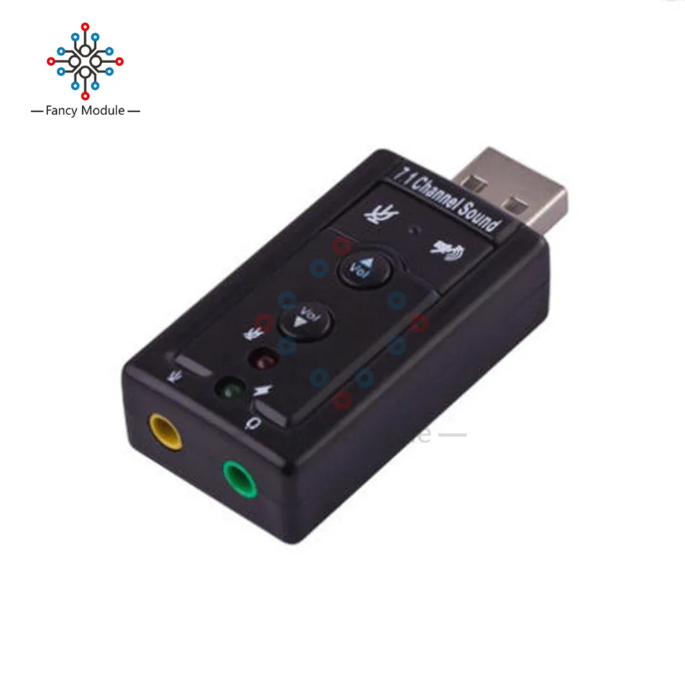 Мини Внешняя USB 2,0 Звуковая карта 7,1 канал 3D виртуальный Аудио Микрофон Динамик адаптер микрофон 3,5 мм разъем стерео гарнитура
