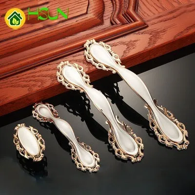 Уникальный Lvory белый комод тянет ручки ящика шкафа ручки/французский шкаф ручка
