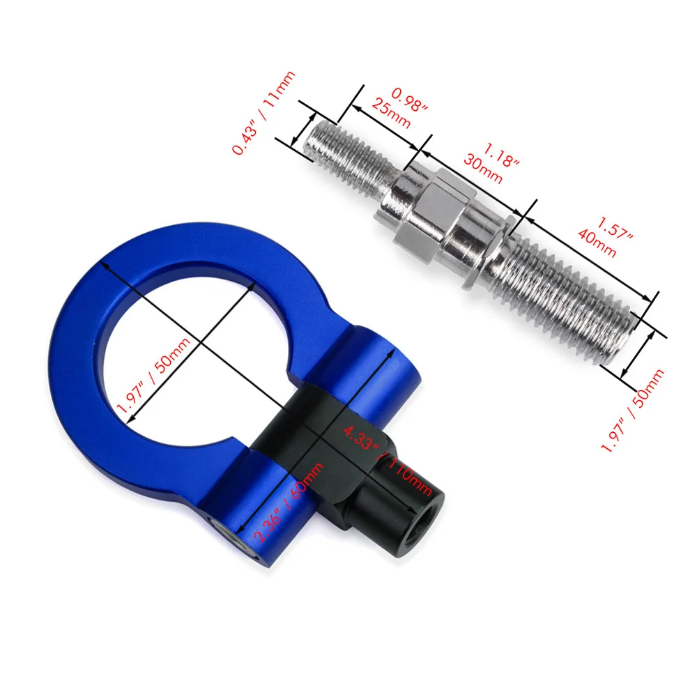 Универсальный Гоночный передний буксировочный крючок RASTP кольцевой Крючок для